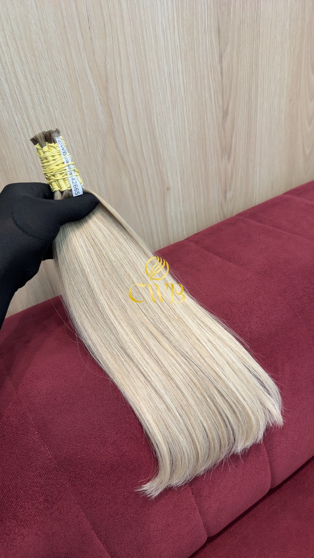 Cabelo loiro descolorido mesclado natural 40cm 99g — CWB Cabelos Humanos