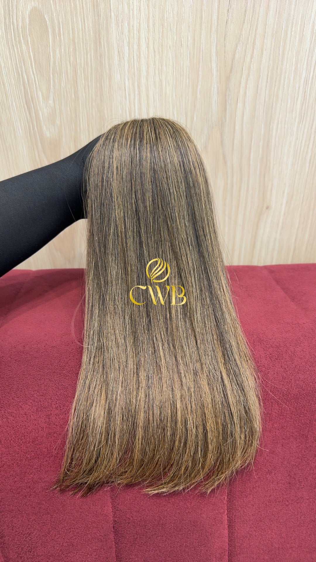 Textura do mega hair loiro descolorido mesclado natural CWB — peça única