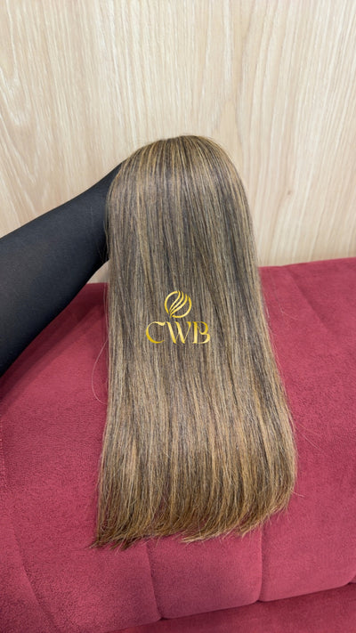 Cabelo Loiro Descolorido Mesclado 42cm 91g Brasileiro do Sul