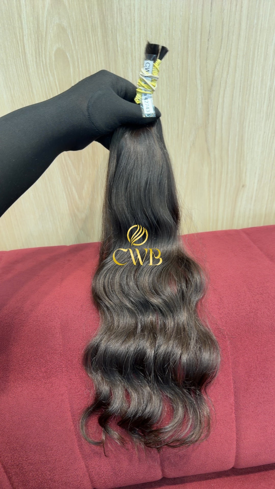 Mega hair castanho médio 49cm — peça exclusiva CWB