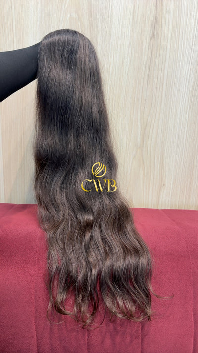 Cabelo Castanho Médio 72cm 137g Brasileiro do Sul