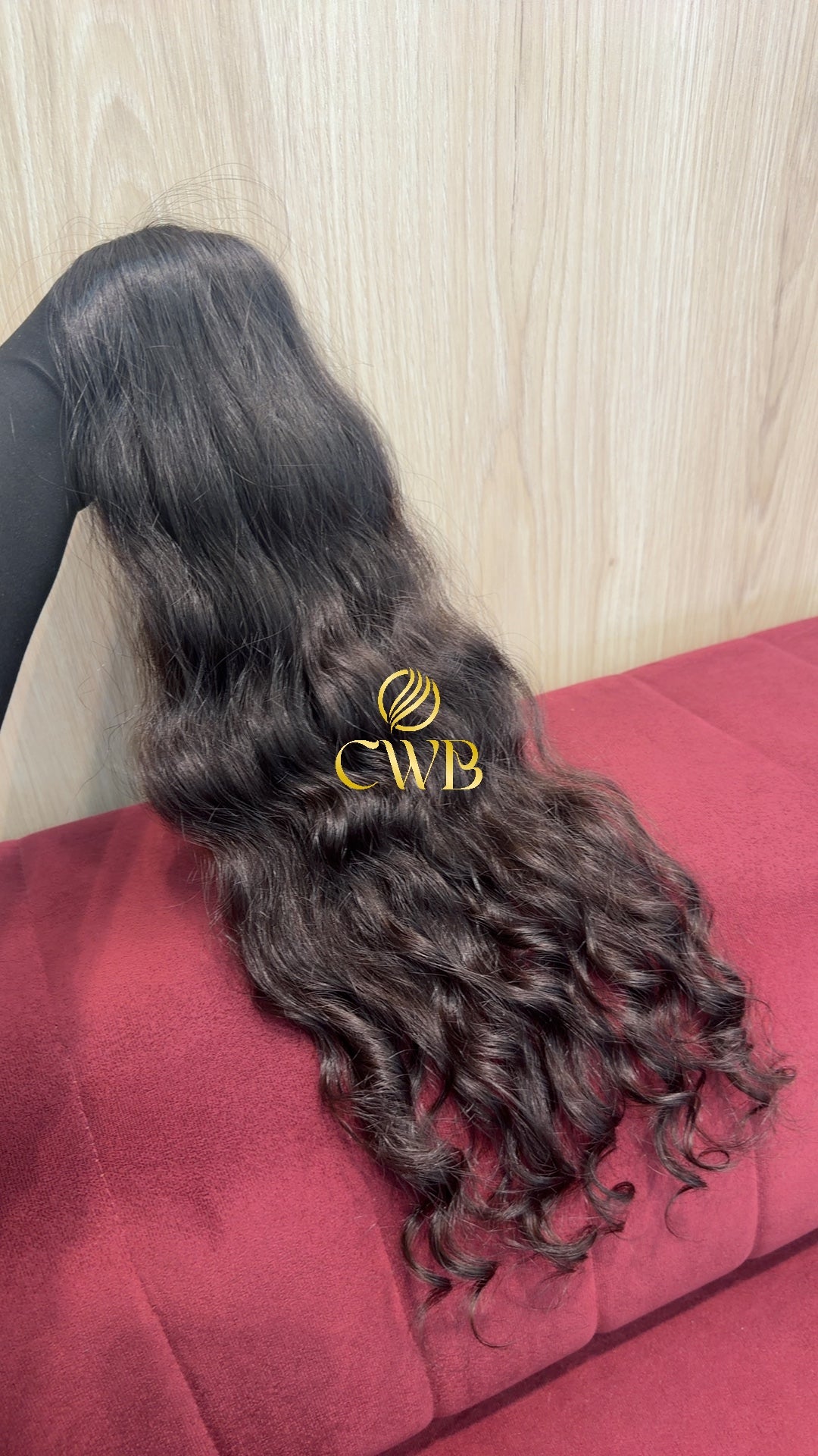 Mega hair castanho escuro 56cm — peça exclusiva CWB