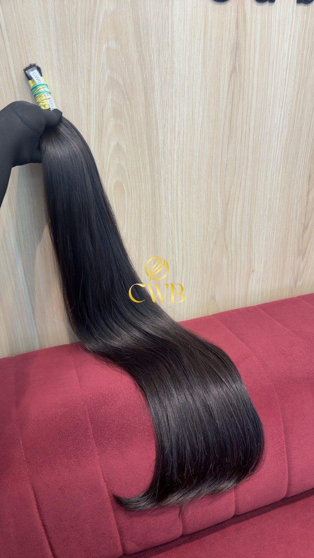 Cabelo castanho escuro natural 84cm 135g — CWB Cabelos Humanos