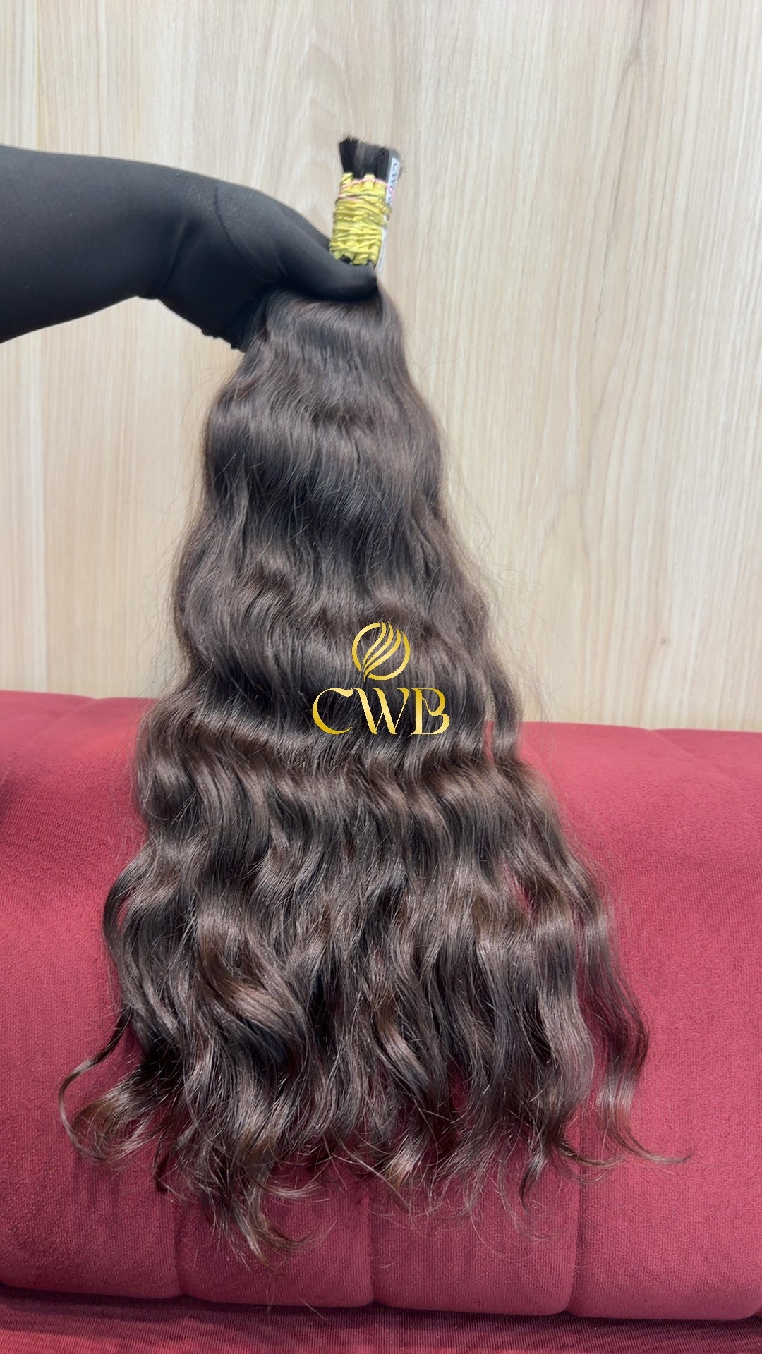 Mega hair castanho médio 56cm — peça exclusiva CWB