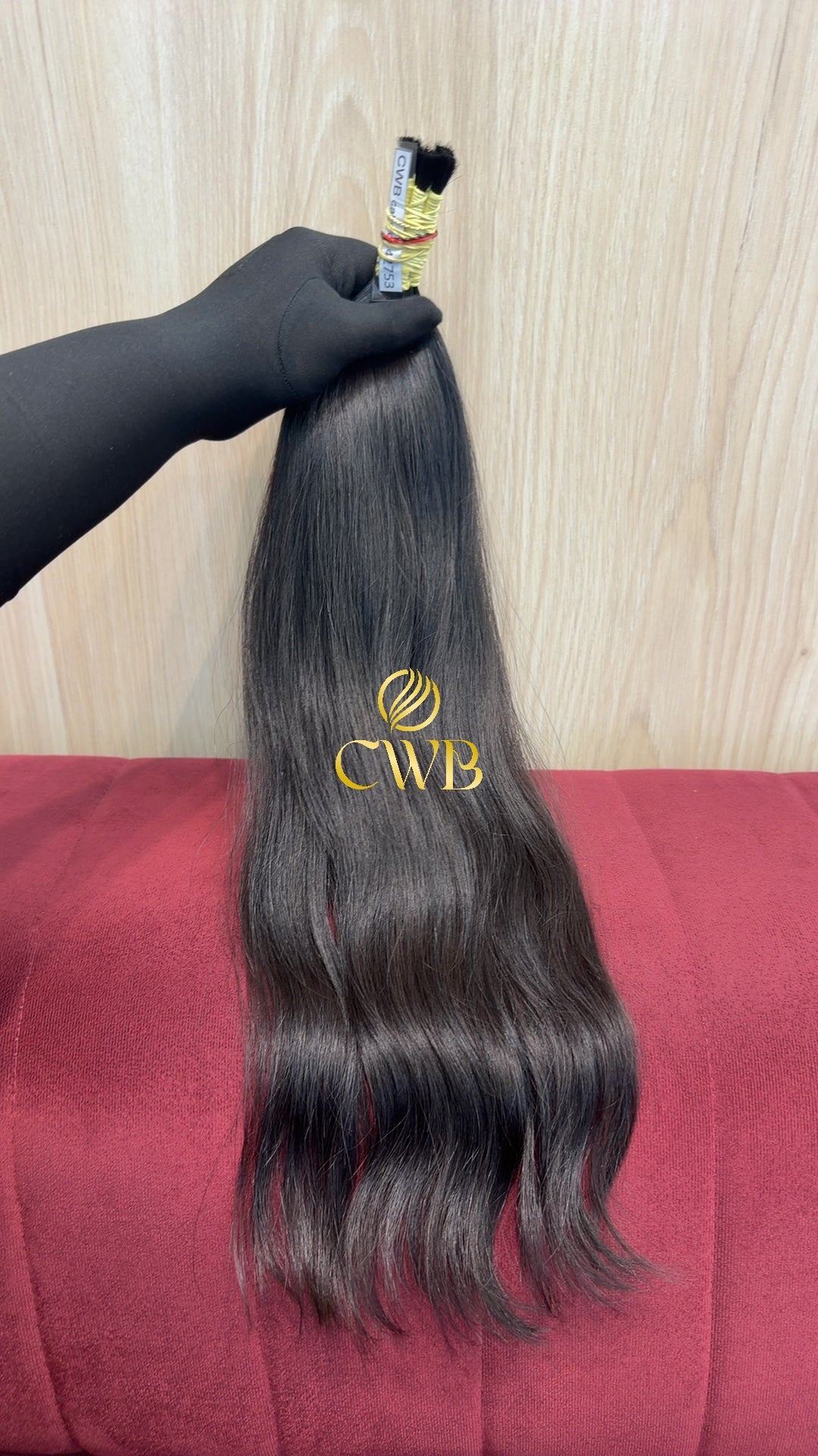 Cabelo castanho escuro natural 55cm 72g — CWB Cabelos Humanos