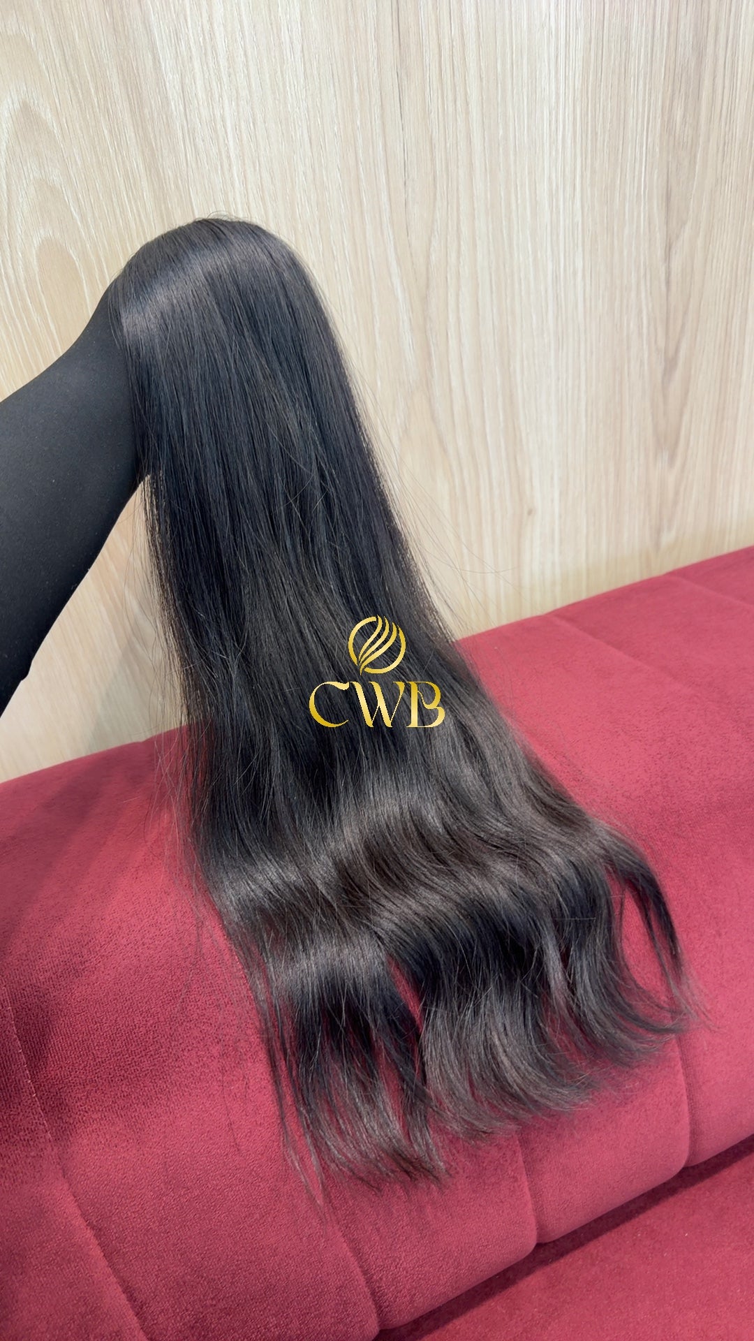 Mega hair castanho escuro 55cm — peça exclusiva CWB
