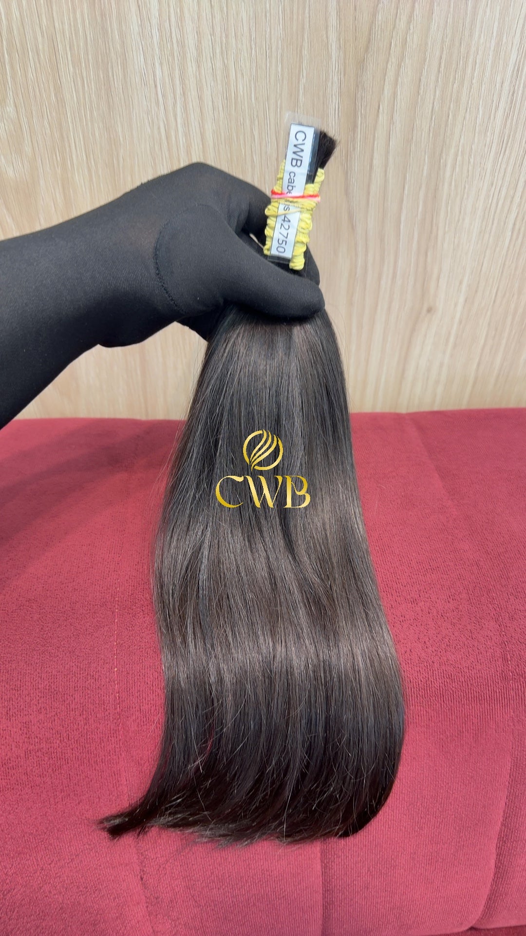 Mega hair castanho médio 39cm — peça exclusiva CWB