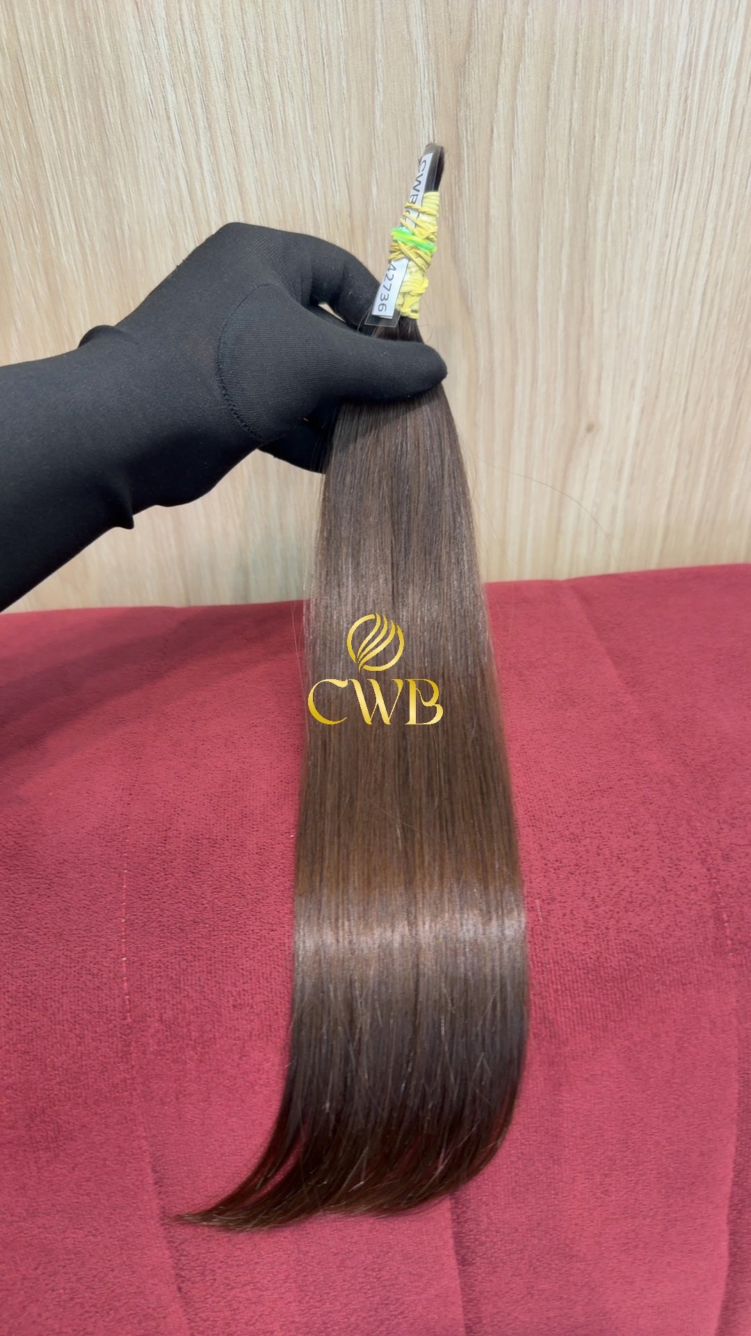 Mega hair castanho claro 40cm — peça exclusiva CWB