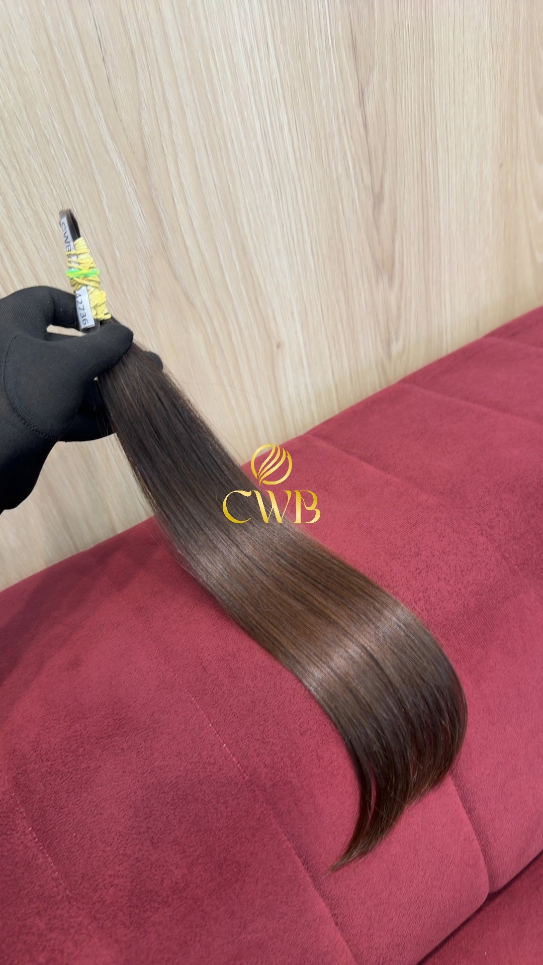 Cabelo castanho claro natural 40cm 18g — CWB Cabelos Humanos
