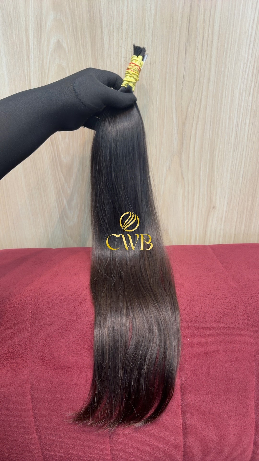 Mega hair castanho médio 59cm — peça exclusiva CWB
