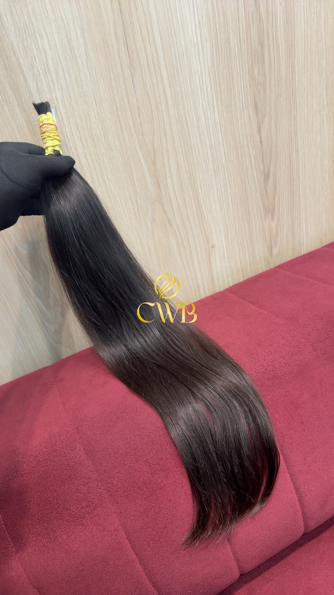 Cabelo castanho médio natural 59cm 56g — CWB Cabelos Humanos