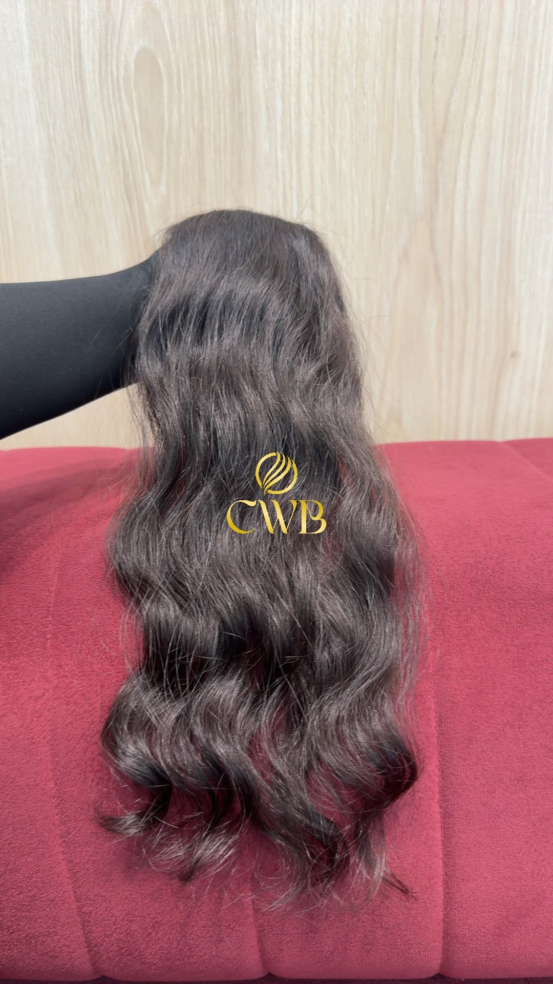 Mega hair castanho escuro 43cm — peça exclusiva CWB