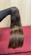 Cabelo Castanho Claro 60cm 124g Brasileiro do Sul