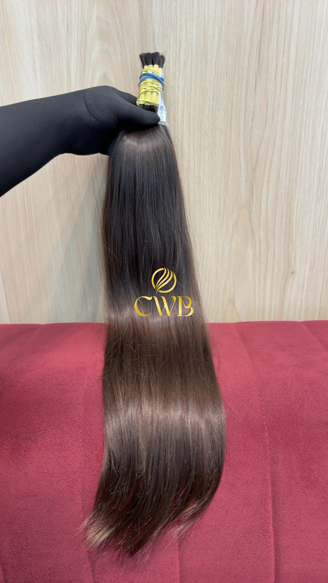 Mega hair castanho claro liso 64cm — peça exclusiva CWB