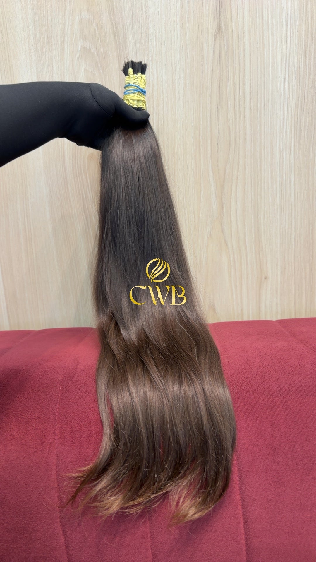 Cabelo Castanho Claro 62cm 144g Brasileiro do Sul