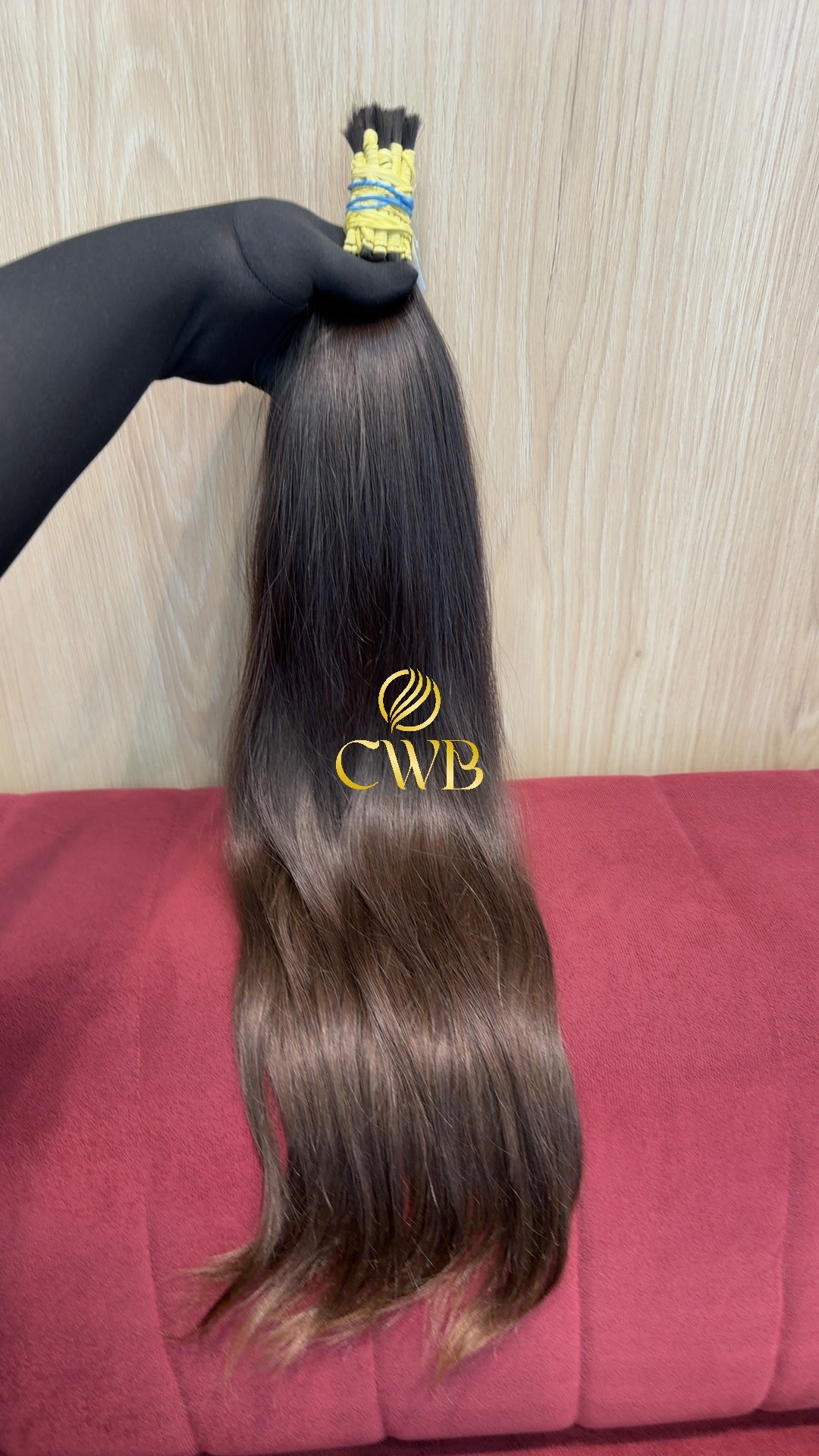 Cabelo Castanho Claro 62cm 144g Brasileiro do Sul