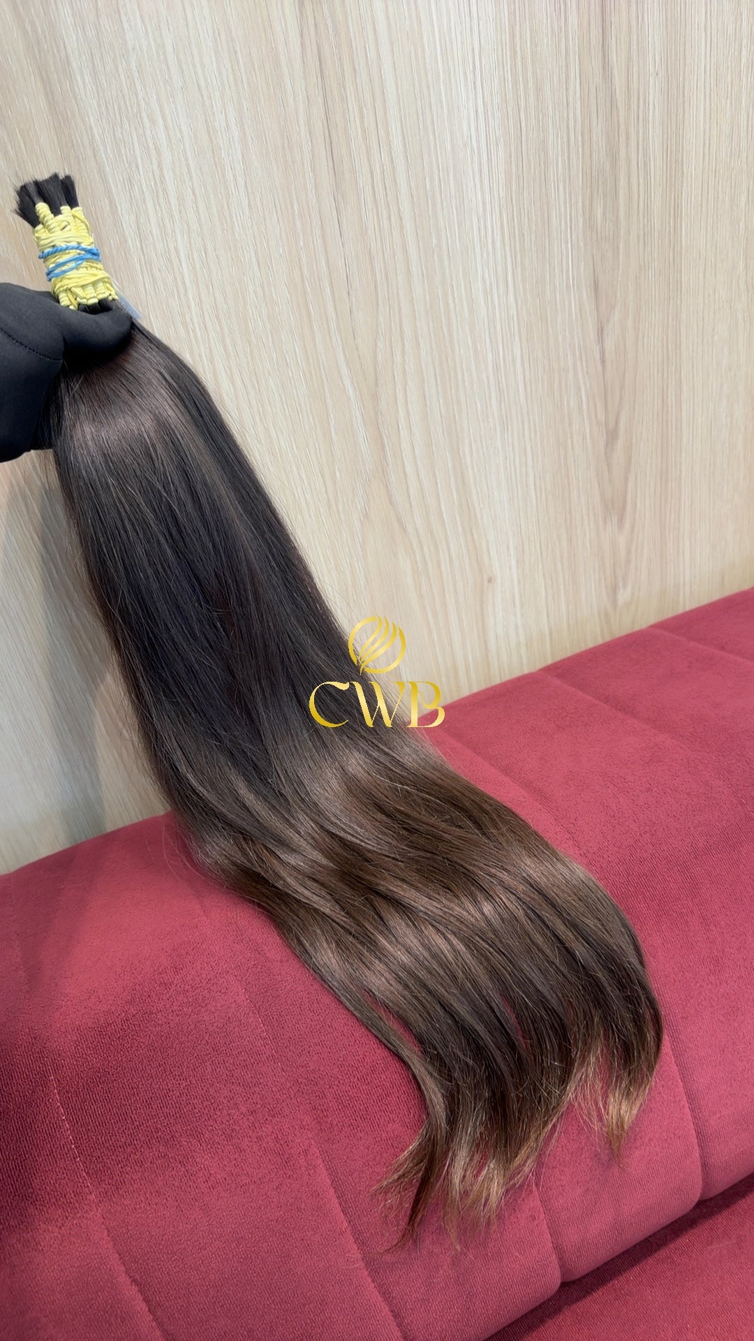 Cabelo Castanho Claro 62cm 144g Brasileiro do Sul