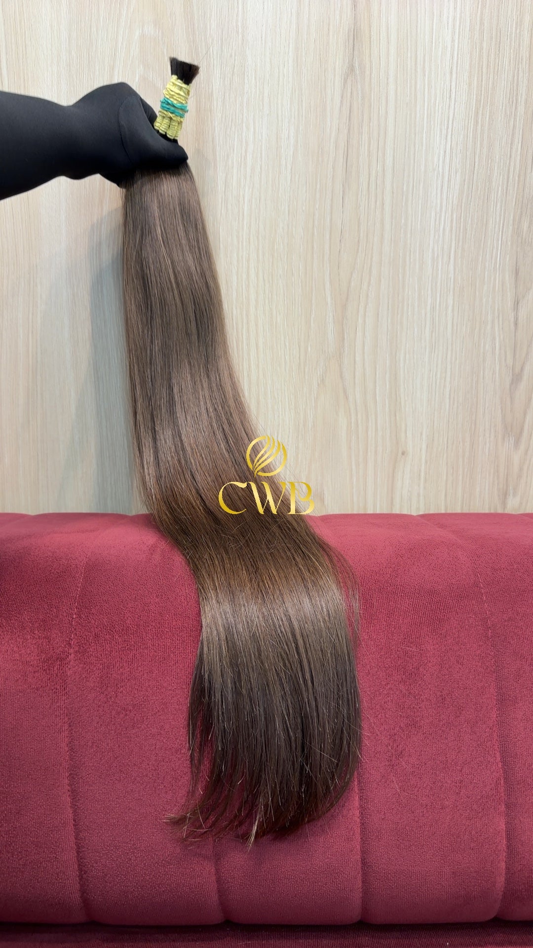 Mega hair castanho claro liso 74cm — peça exclusiva CWB