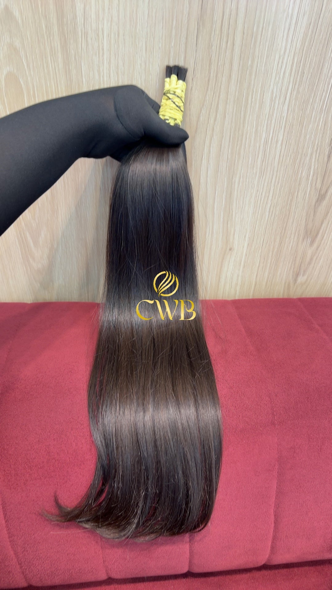 Mega hair castanho claro liso 59cm — peça exclusiva CWB