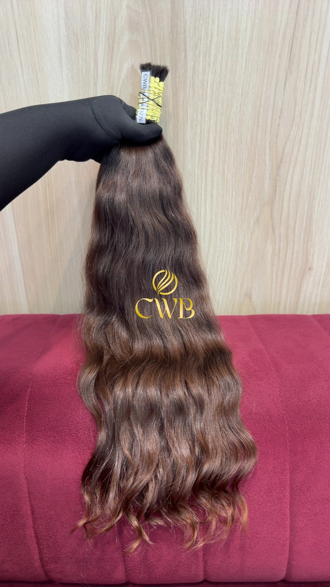 Mega hair ruivo médio ondulado 58cm — peça exclusiva CWB